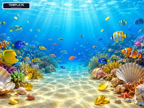 Fishing Disco image 3: a deep-sea themed gameplay view with lively sea creatures.